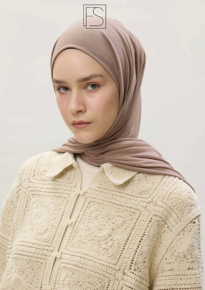 Taupe Jersey Hijab Fresh Scarfs