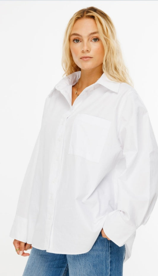 Hooops Premium Poplin Overhemd Wit